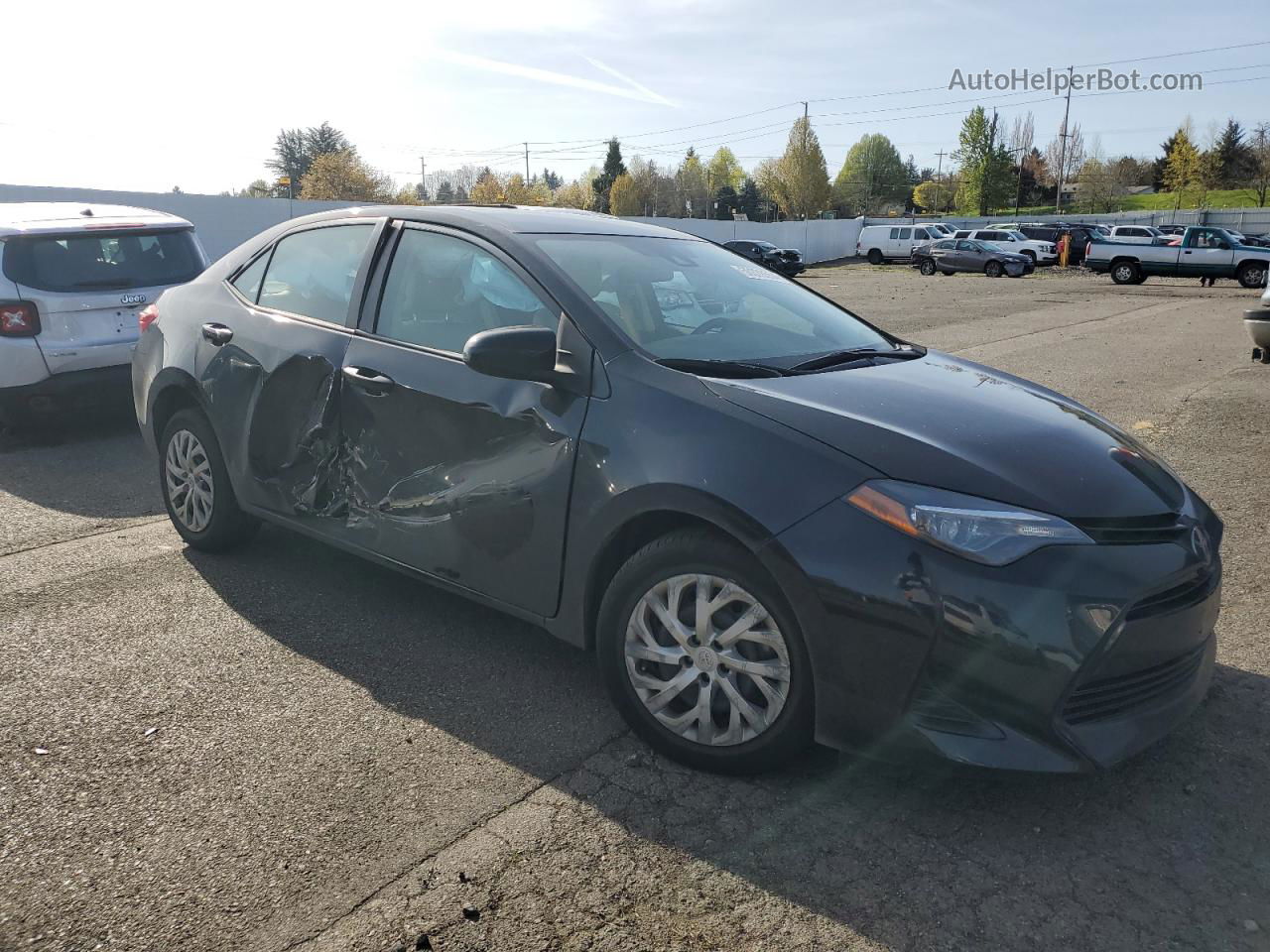 2019 Toyota Corolla L Black vin: 2T1BURHE2KC190135