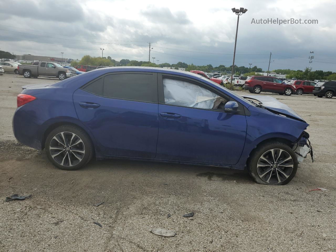 2019 Toyota Corolla L Синий vin: 2T1BURHE2KC197103