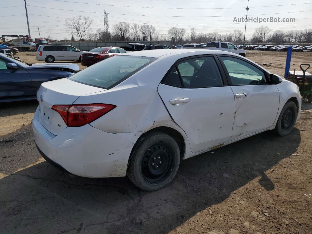 2019 Toyota Corolla L White vin: 2T1BURHE2KC216832