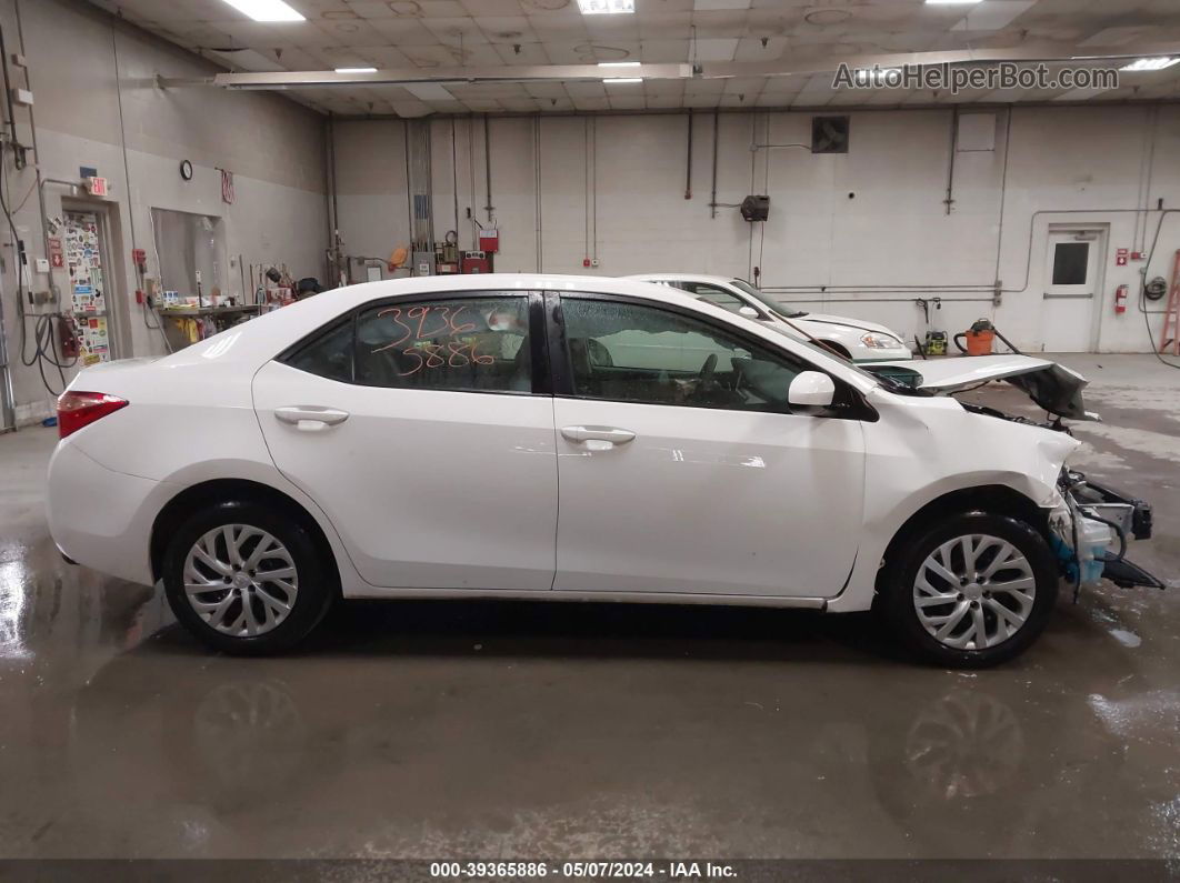 2019 Toyota Corolla Le White vin: 2T1BURHE2KC224039