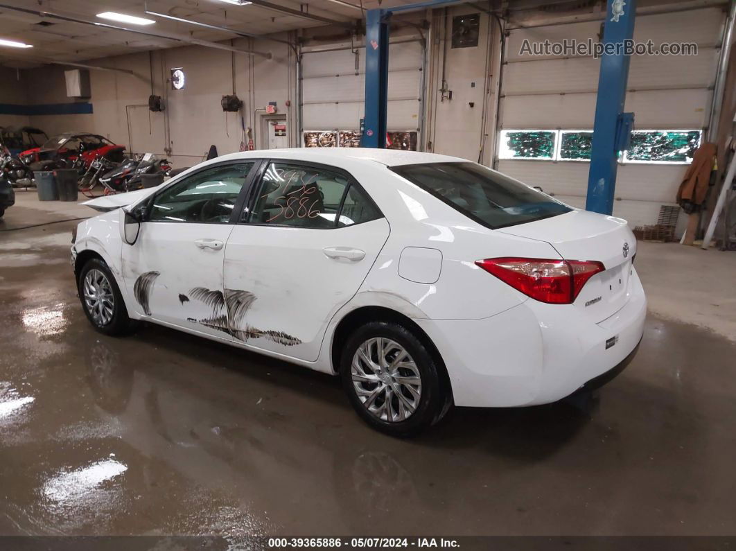 2019 Toyota Corolla Le White vin: 2T1BURHE2KC224039