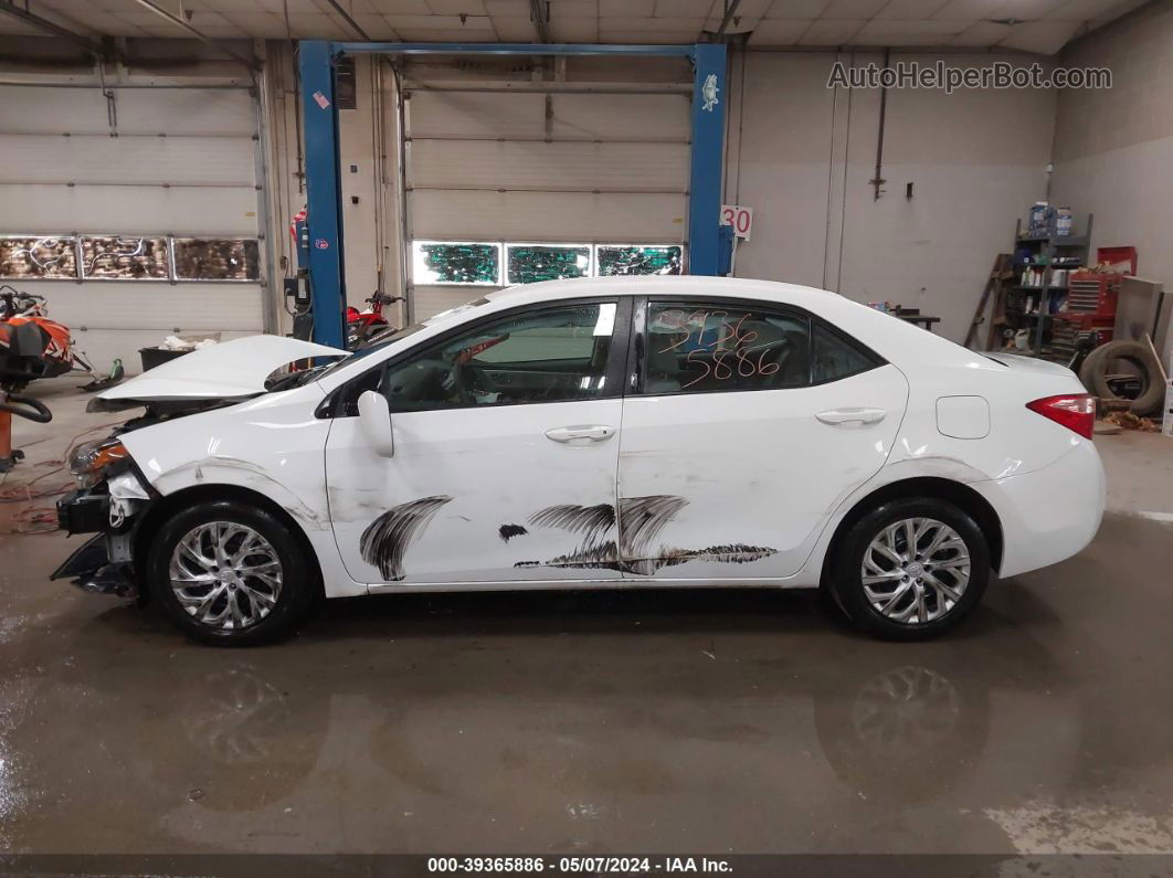 2019 Toyota Corolla Le White vin: 2T1BURHE2KC224039