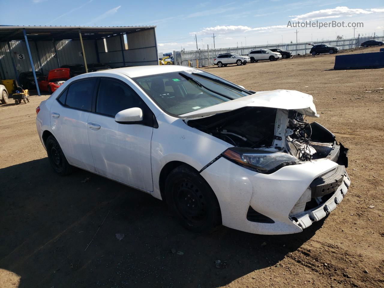 2019 Toyota Corolla L White vin: 2T1BURHE2KC226406