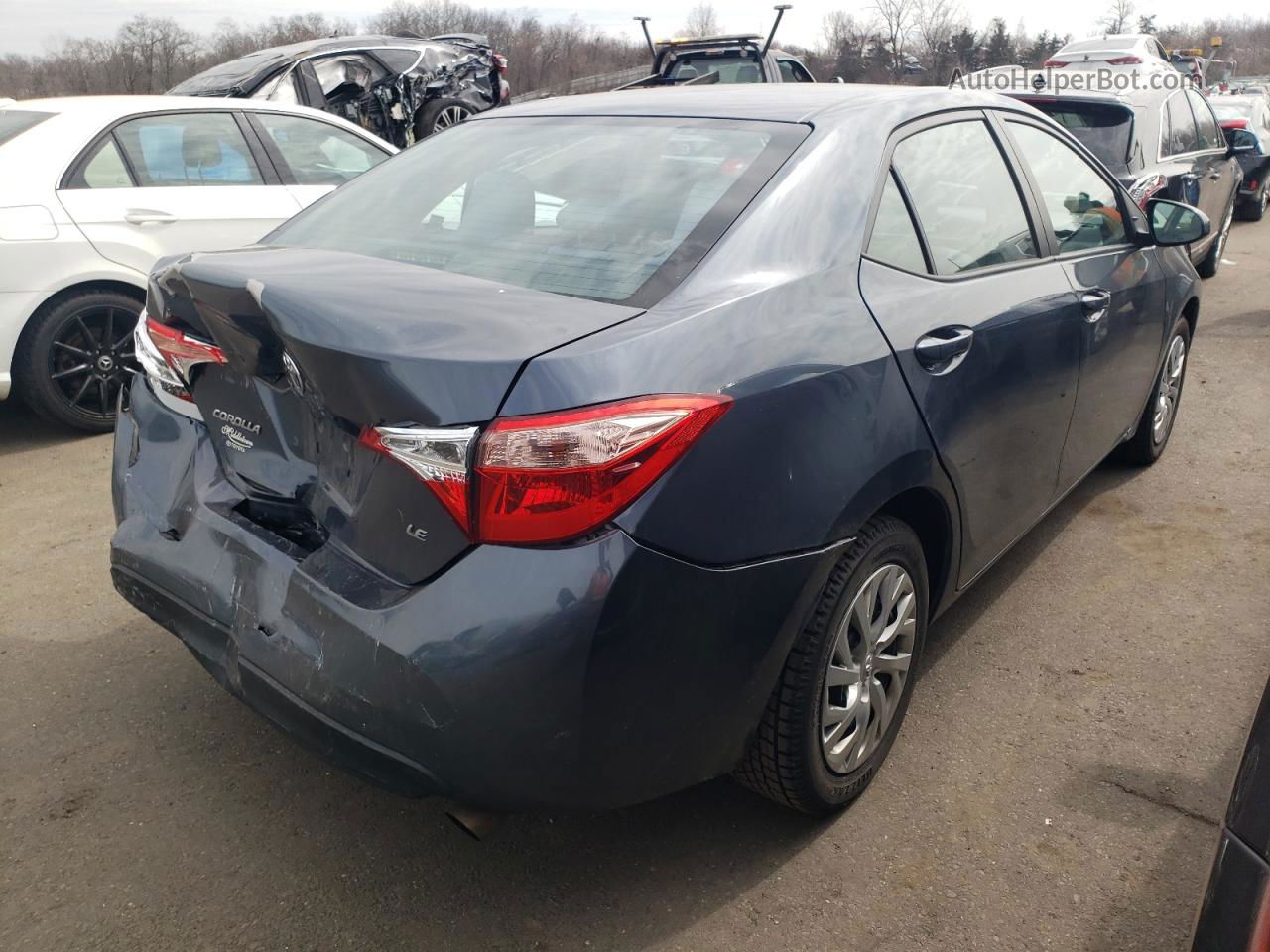 2019 Toyota Corolla L Синий vin: 2T1BURHE2KC229466