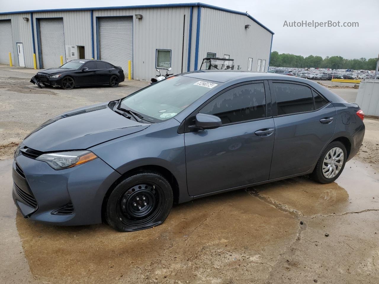 2019 Toyota Corolla L Синий vin: 2T1BURHE2KC229709