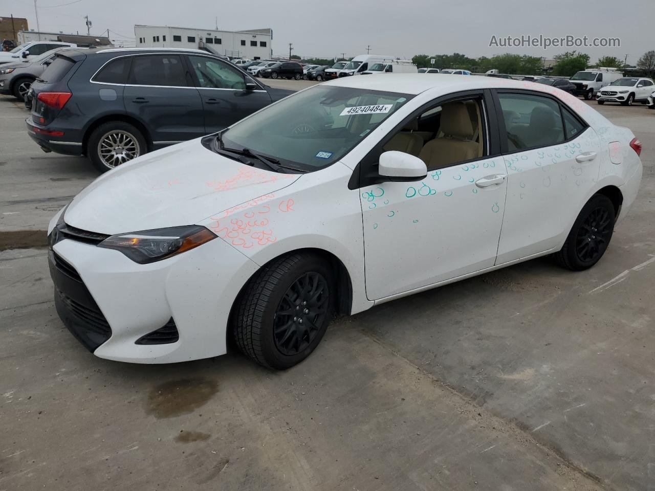 2019 Toyota Corolla L Белый vin: 2T1BURHE2KC233548