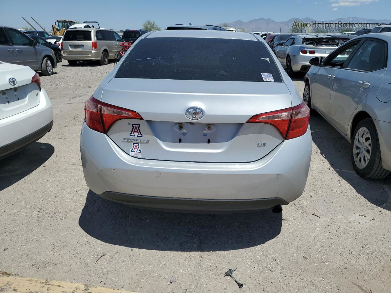 2019 Toyota Corolla L Silver vin: 2T1BURHE2KC236787