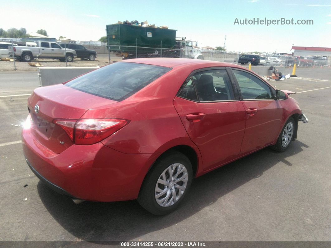 2019 Toyota Corolla L/le/se/xle/xse Red vin: 2T1BURHE2KC239897