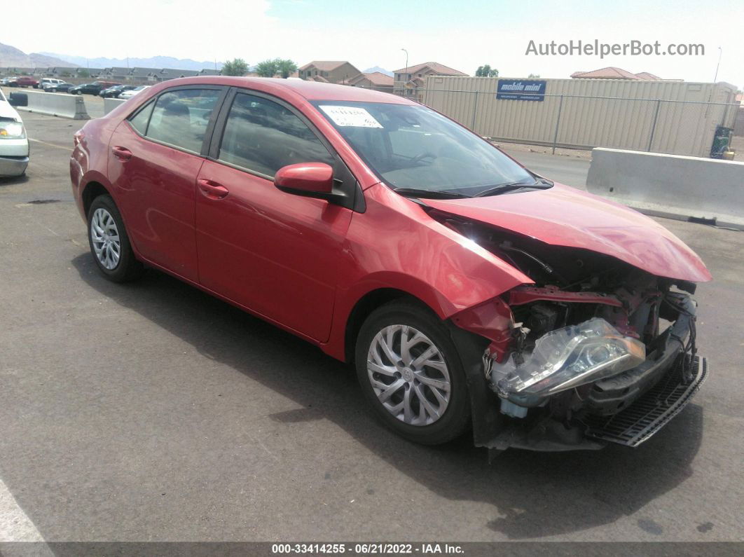 2019 Toyota Corolla L/le/se/xle/xse Red vin: 2T1BURHE2KC239897