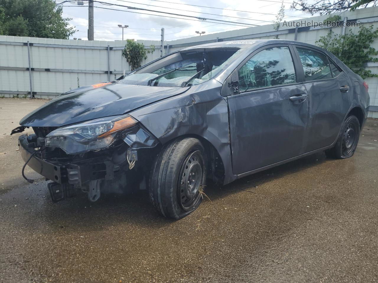 2019 Toyota Corolla L Gray vin: 2T1BURHE2KC241438