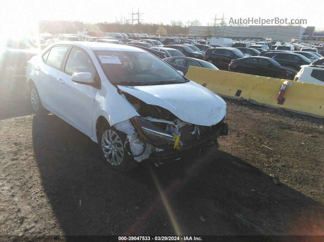 2019 Toyota Corolla Le White vin: 2T1BURHE2KC241536