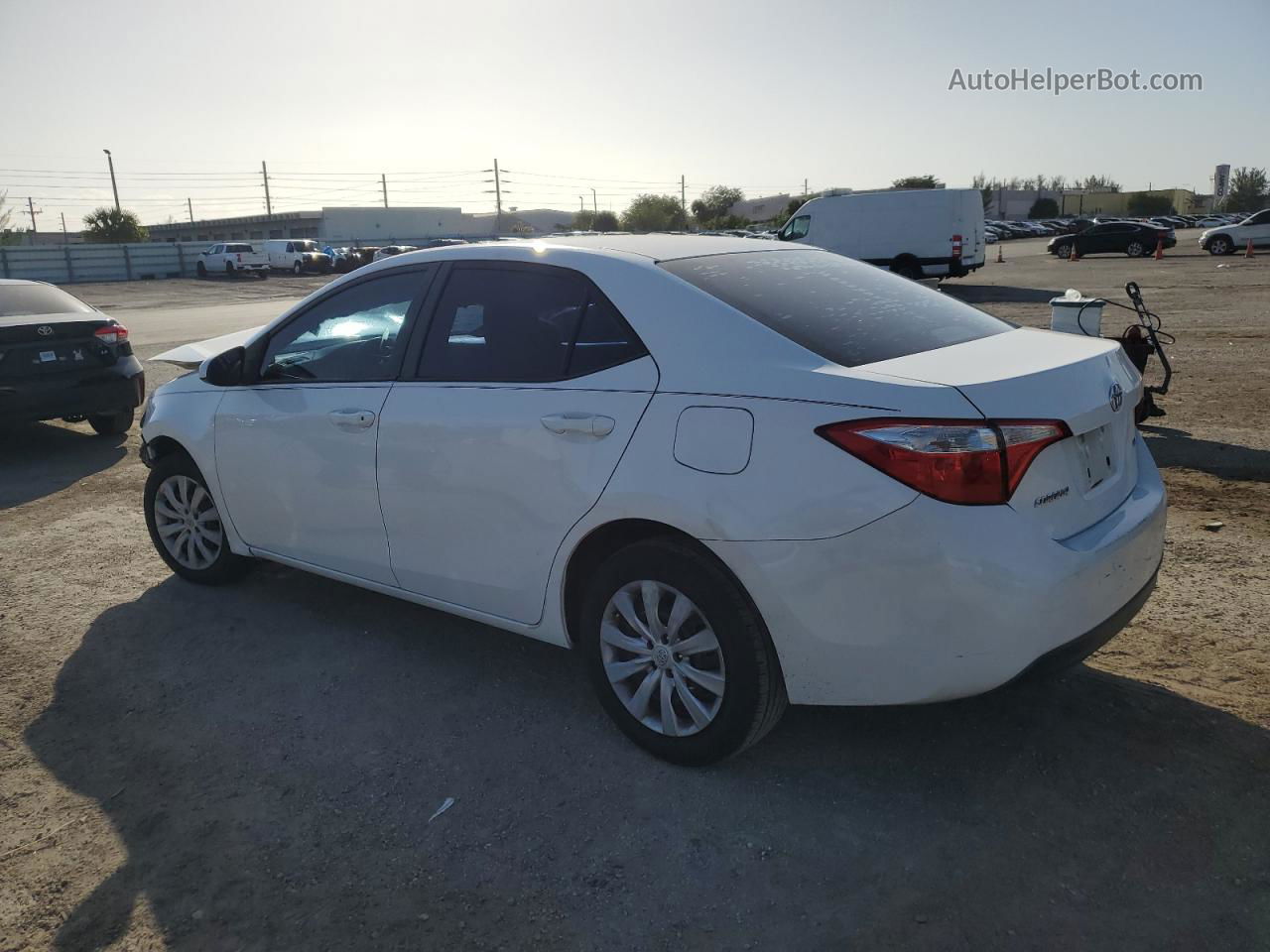 2014 Toyota Corolla L White vin: 2T1BURHE3EC002873