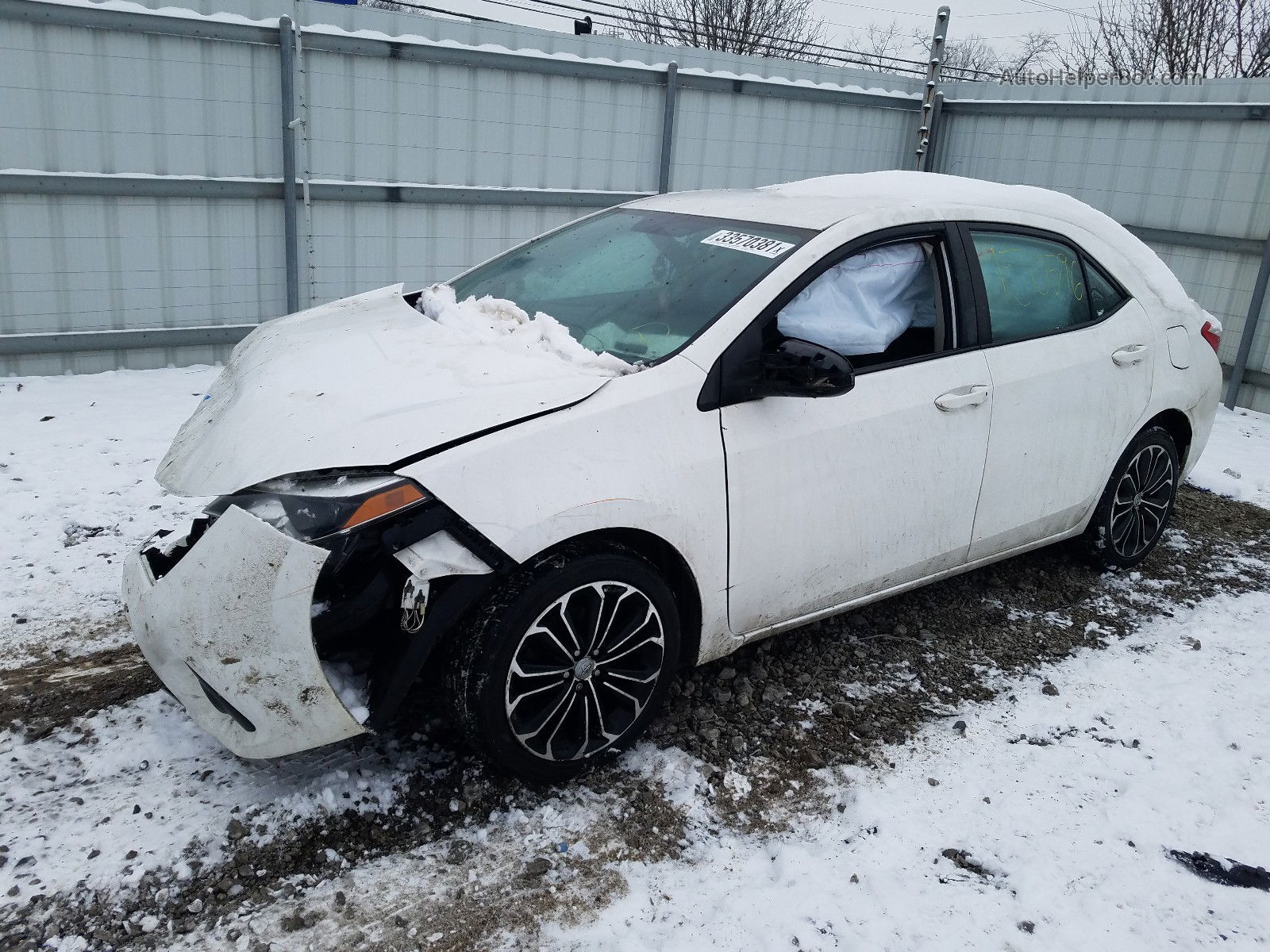 2014 Toyota Corolla L Белый vin: 2T1BURHE3EC175423