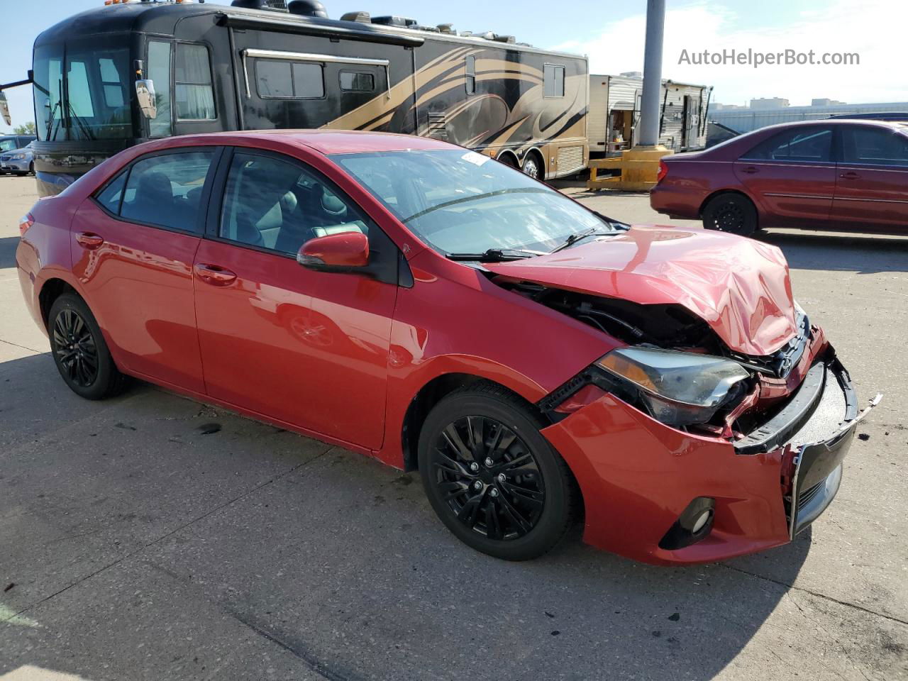 2014 Toyota Corolla L Red vin: 2T1BURHE3EC183604