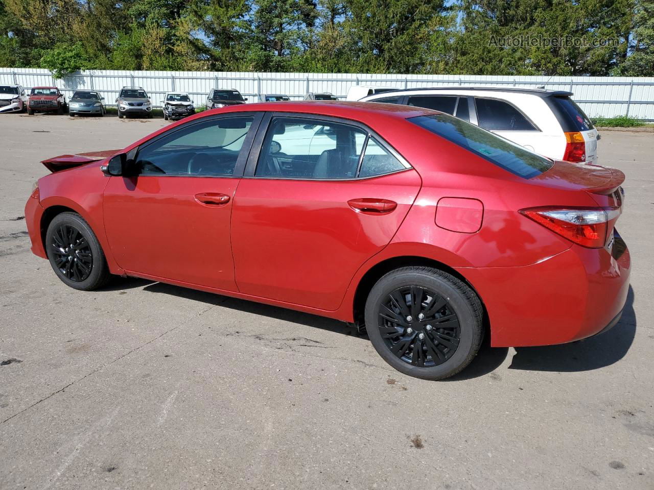 2014 Toyota Corolla L Red vin: 2T1BURHE3EC183604