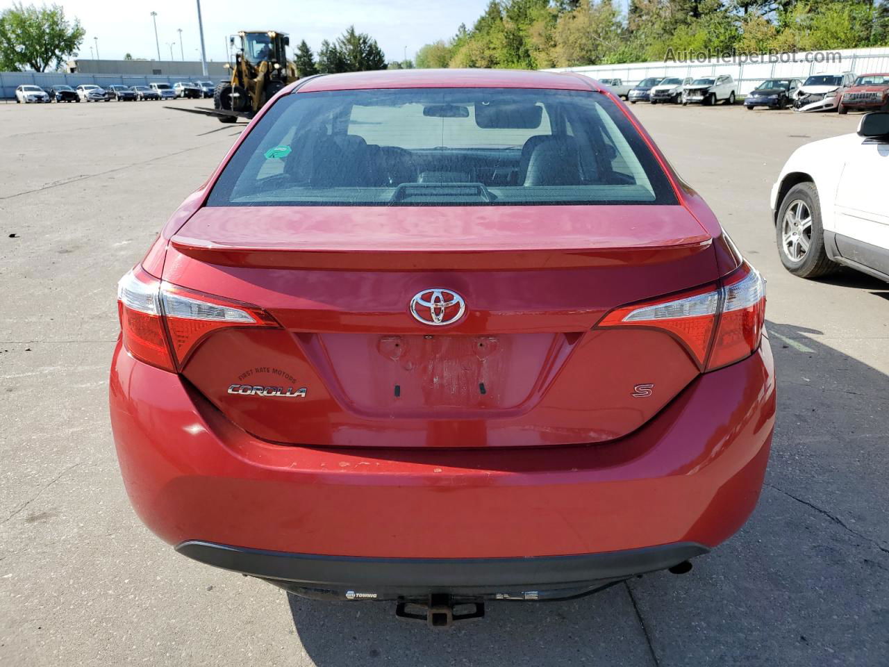 2014 Toyota Corolla L Red vin: 2T1BURHE3EC183604