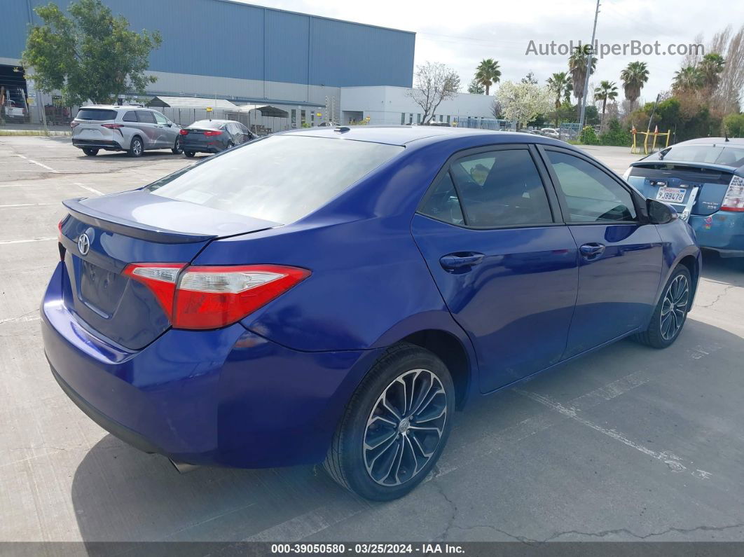 2014 Toyota Corolla S Plus Blue vin: 2T1BURHE3EC202894