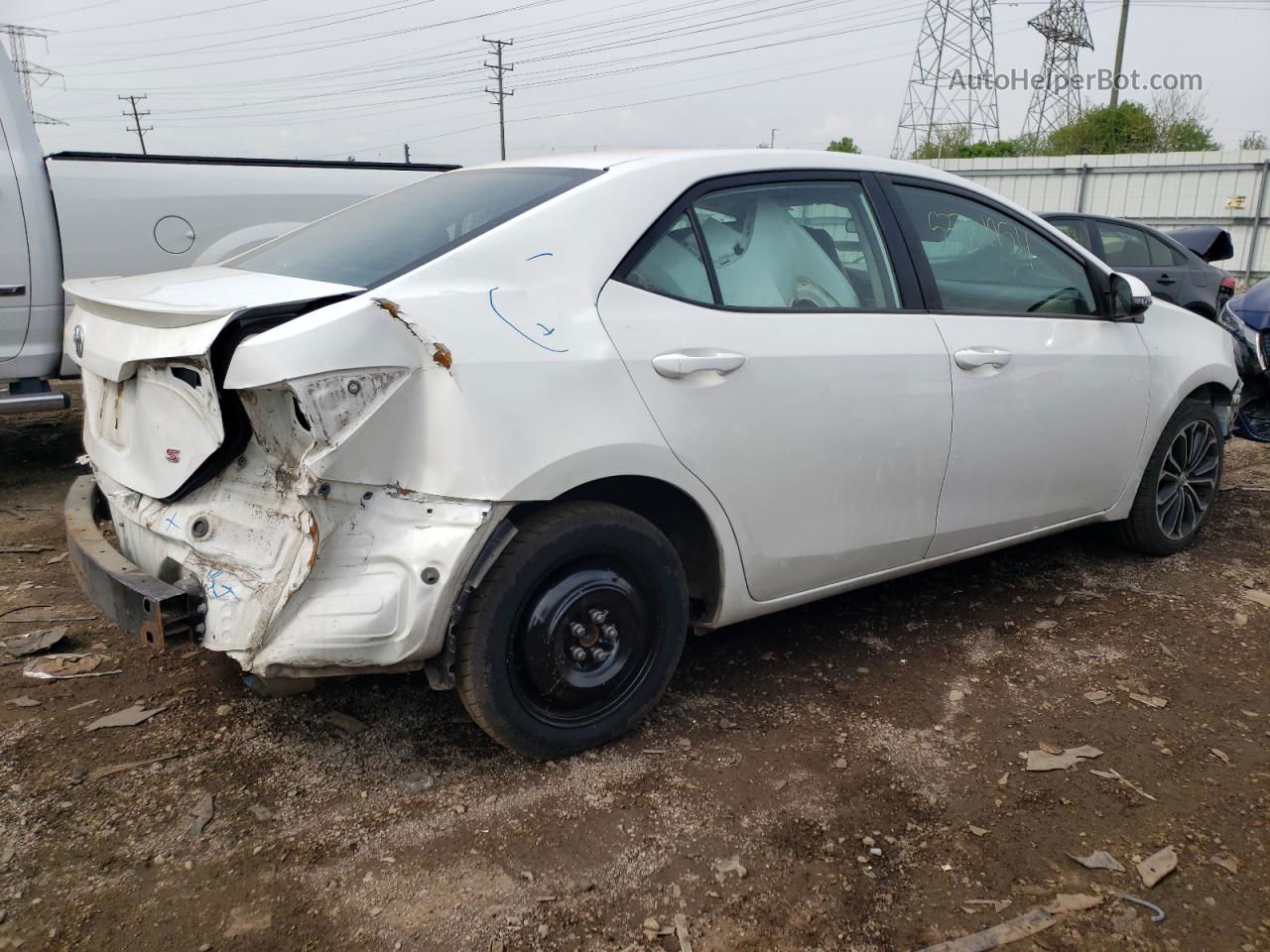 2015 Toyota Corolla L White vin: 2T1BURHE3FC239011