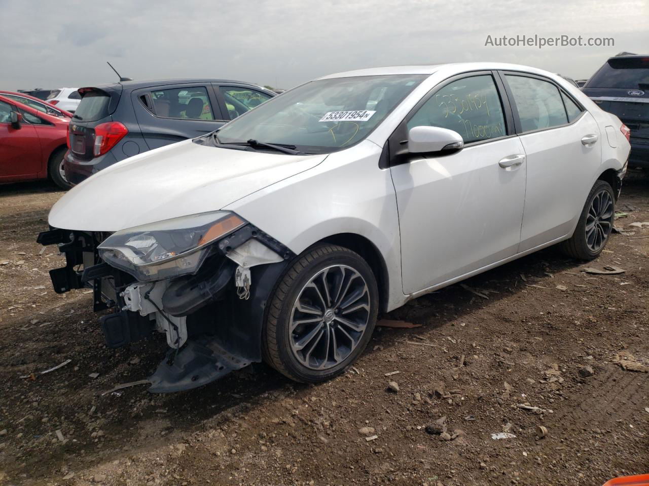 2015 Toyota Corolla L White vin: 2T1BURHE3FC239011