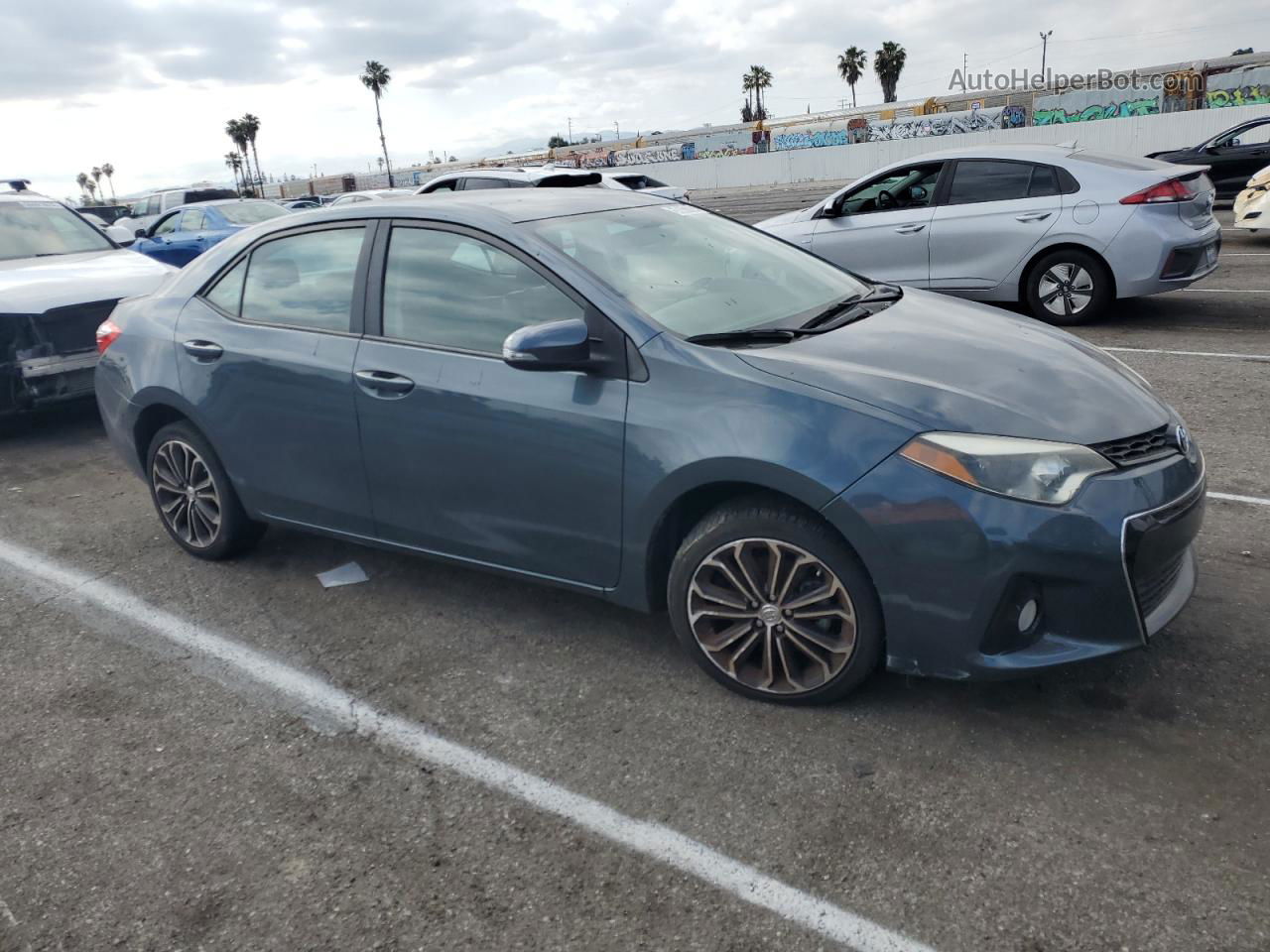 2015 Toyota Corolla L Gray vin: 2T1BURHE3FC249375