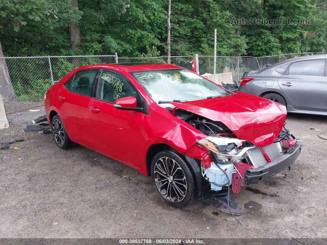 2015 Toyota Corolla S Premium Red vin: 2T1BURHE3FC266094