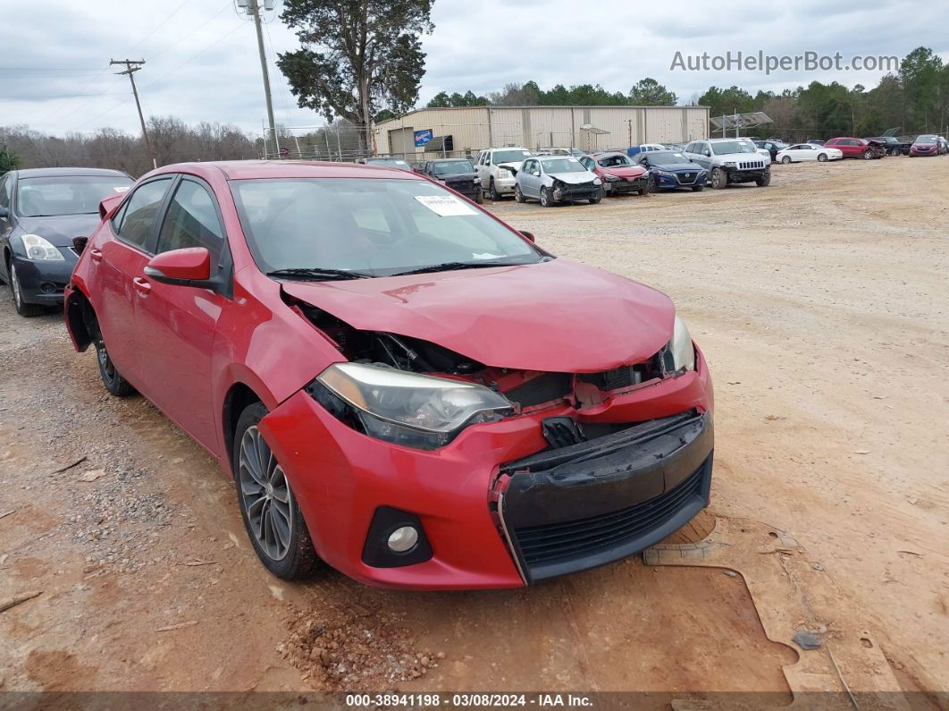 2015 Toyota Corolla S Plus Red vin: 2T1BURHE3FC315021