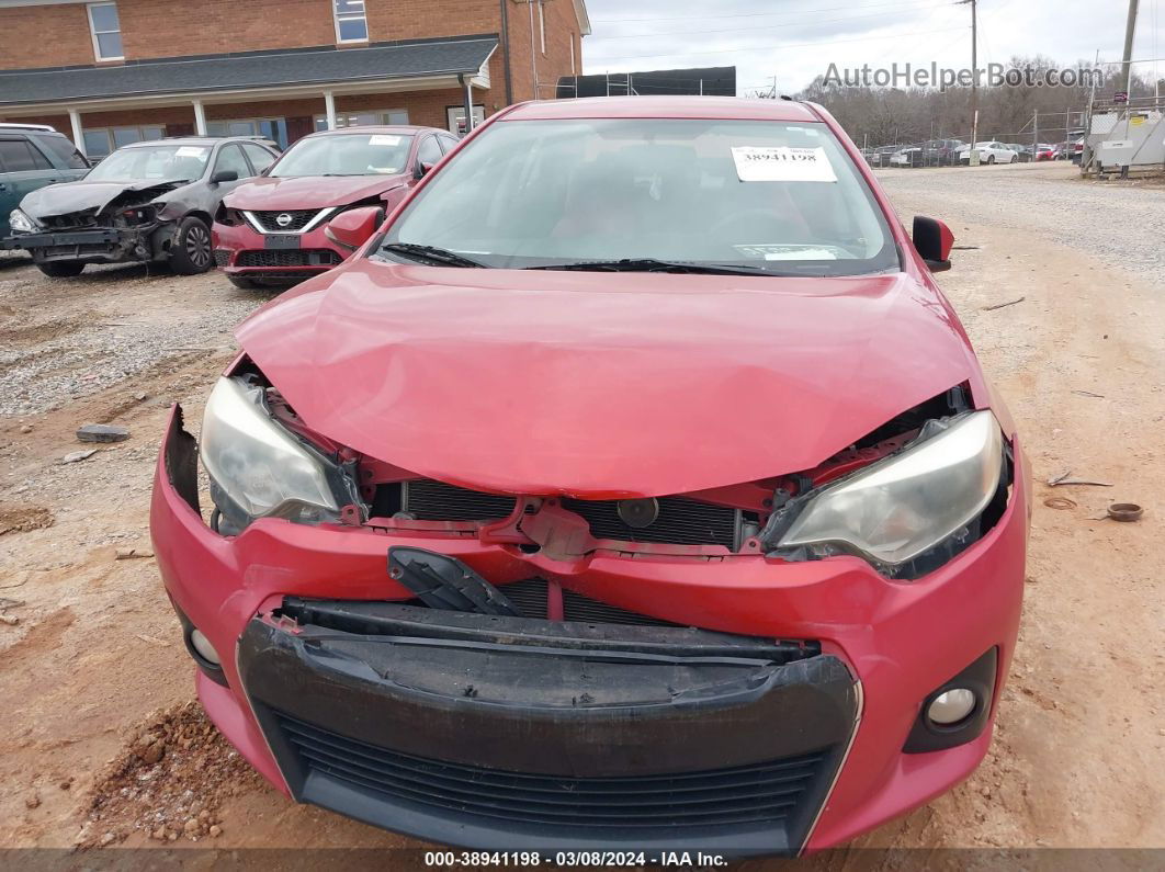 2015 Toyota Corolla S Plus Red vin: 2T1BURHE3FC315021