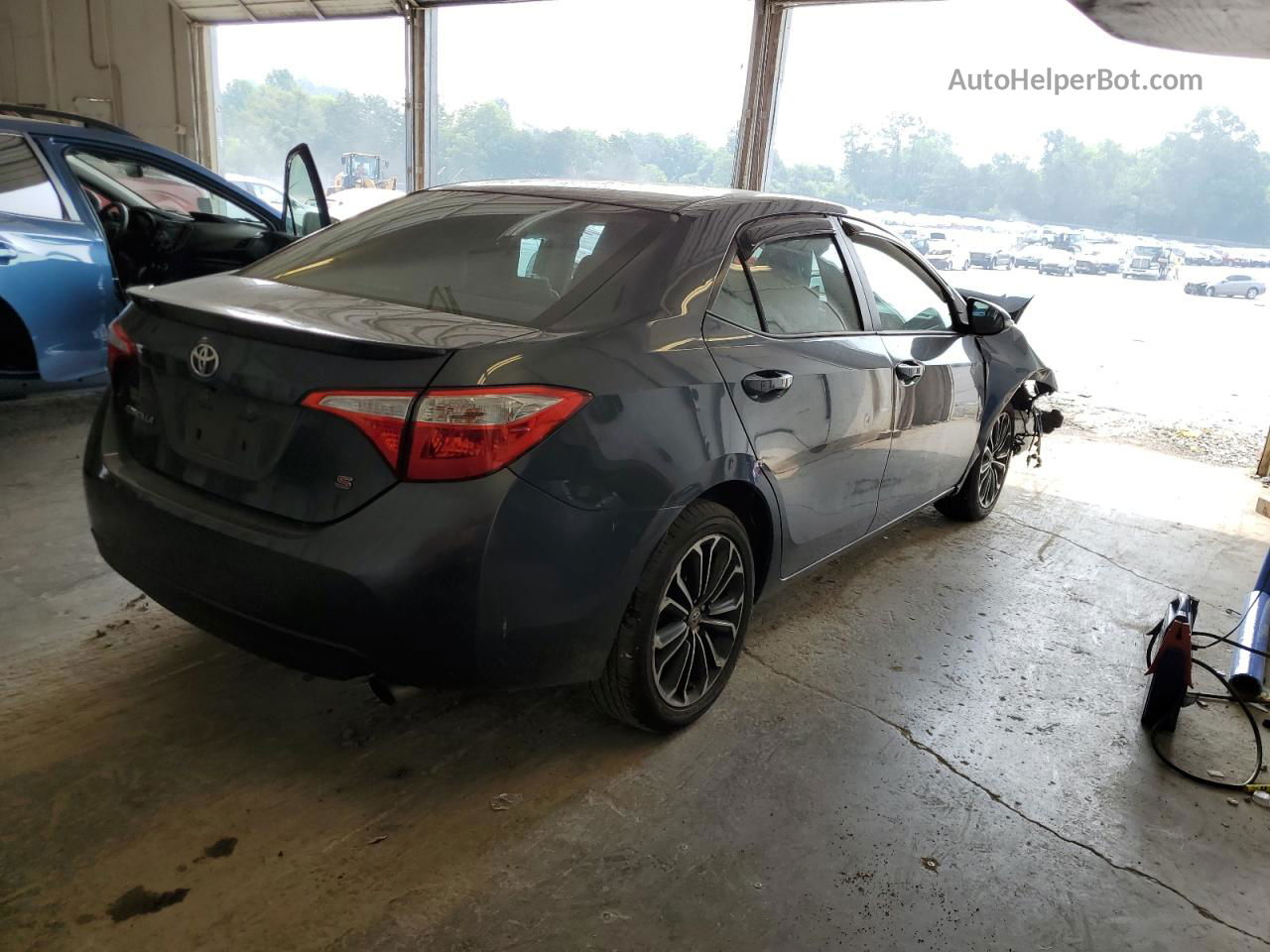 2015 Toyota Corolla L Blue vin: 2T1BURHE3FC328867