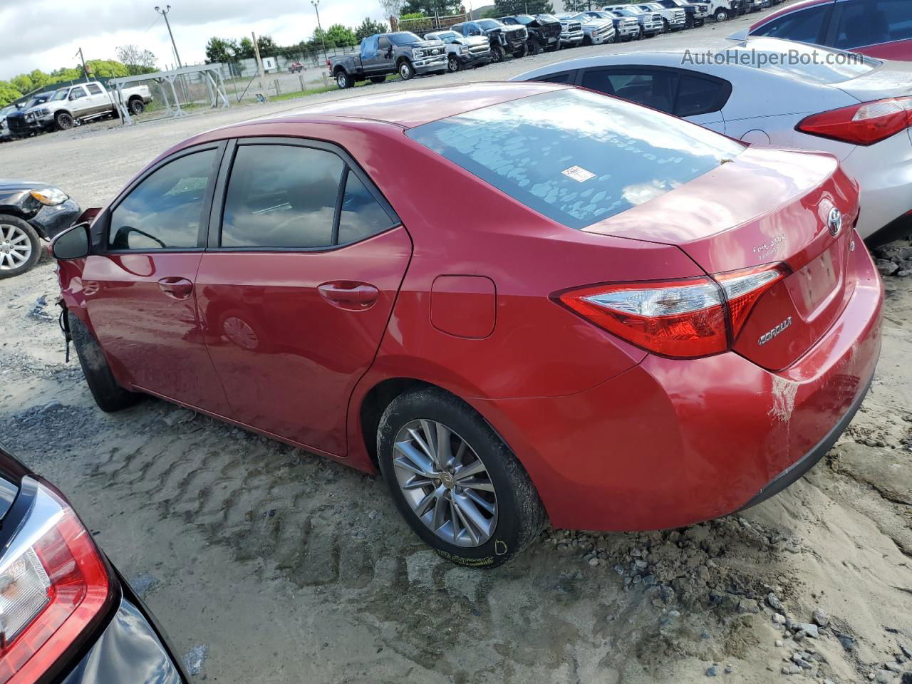 2015 Toyota Corolla L Red vin: 2T1BURHE3FC354546