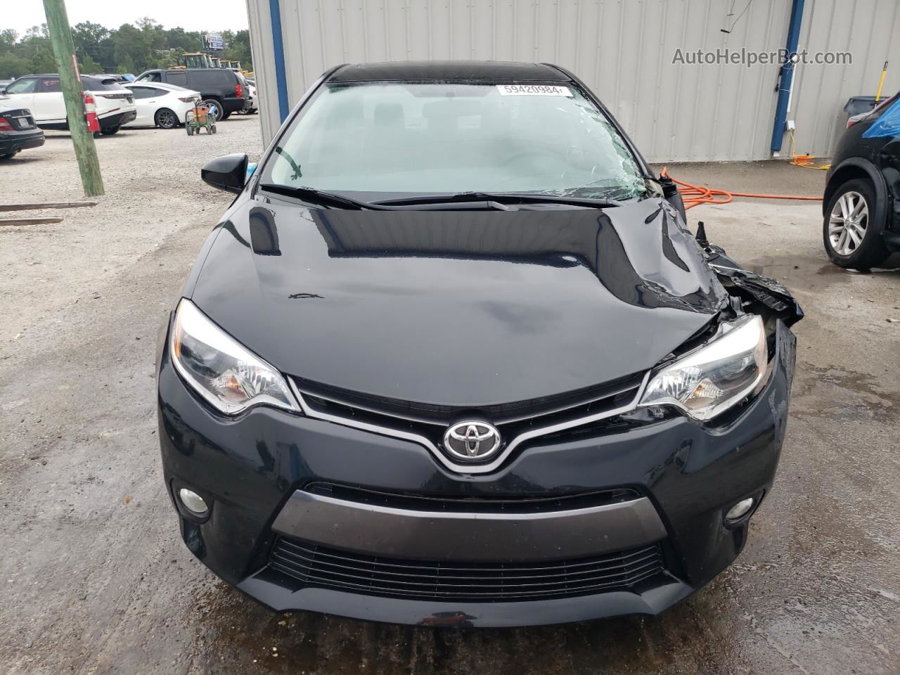 2015 Toyota Corolla L Black vin: 2T1BURHE3FC375977