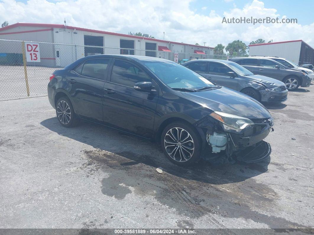 2015 Toyota Corolla S Plus Black vin: 2T1BURHE3FC383268