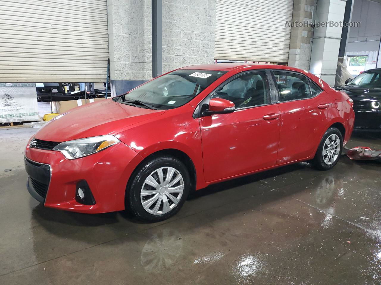 2015 Toyota Corolla L Red vin: 2T1BURHE3FC414809