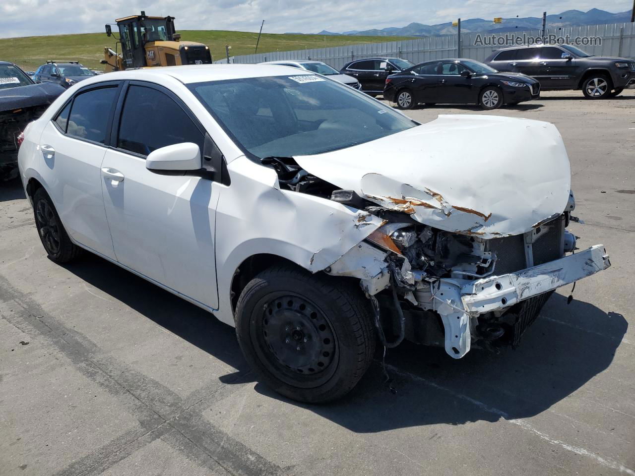 2015 Toyota Corolla L White vin: 2T1BURHE3FC415135