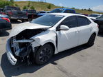 2015 Toyota Corolla L White vin: 2T1BURHE3FC415135