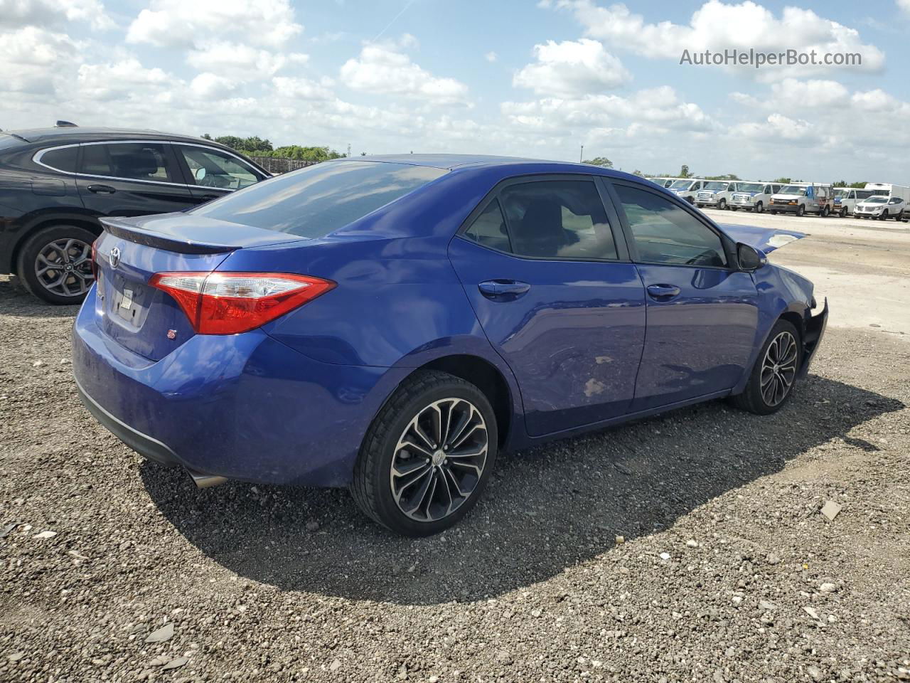 2015 Toyota Corolla L Синий vin: 2T1BURHE3FC420996