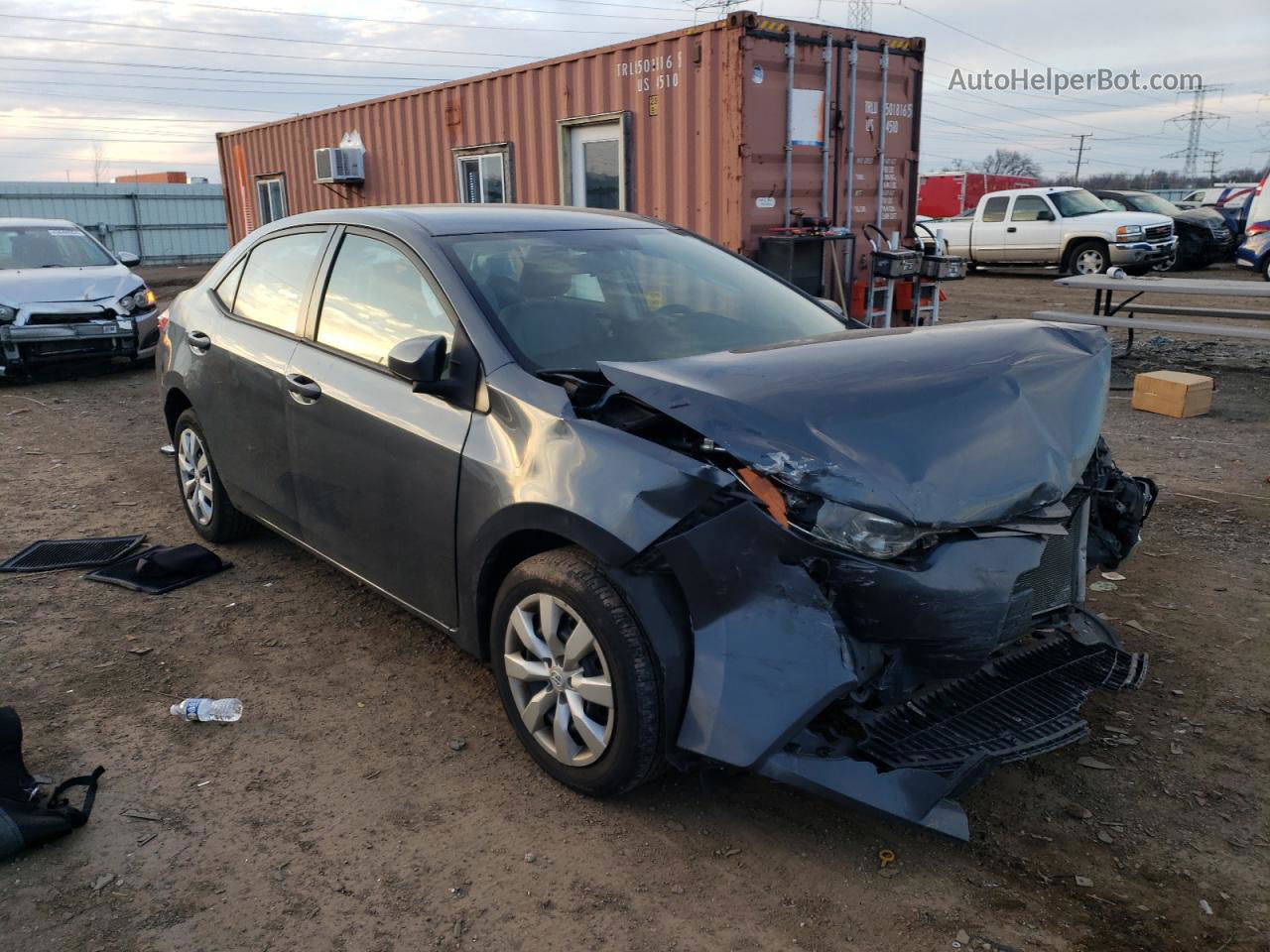 2015 Toyota Corolla L Gray vin: 2T1BURHE3FC428077