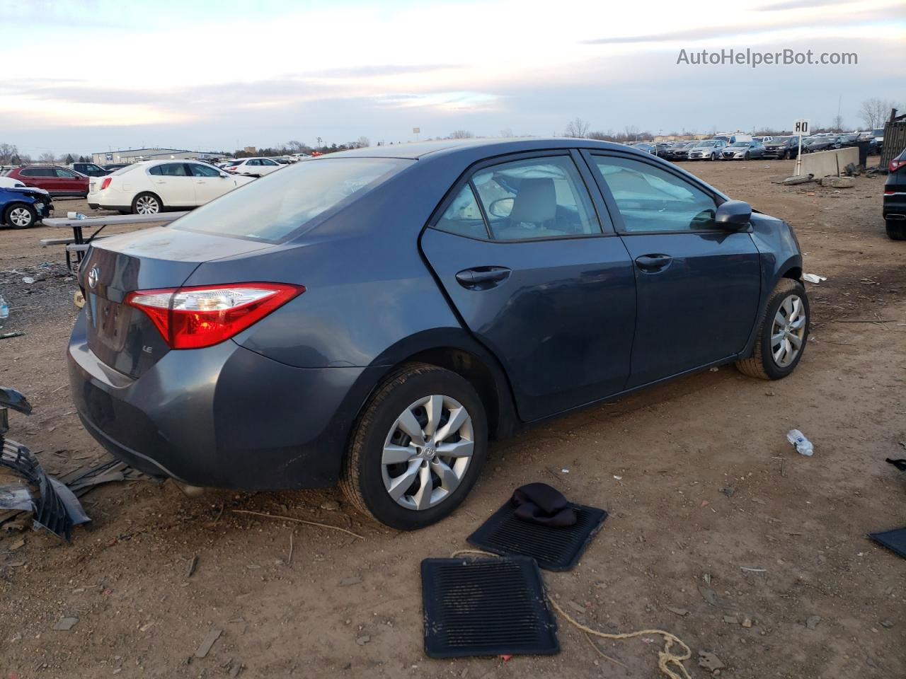 2015 Toyota Corolla L Gray vin: 2T1BURHE3FC428077