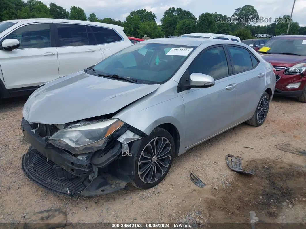 2015 Toyota Corolla S Plus Silver vin: 2T1BURHE3FC455893