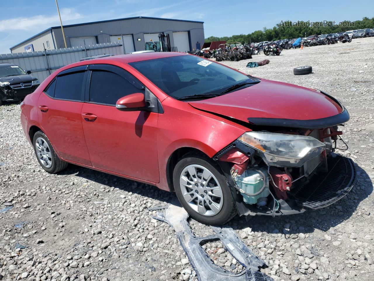 2016 Toyota Corolla L Red vin: 2T1BURHE3GC501112