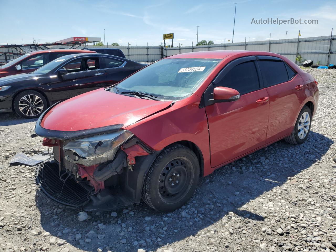 2016 Toyota Corolla L Red vin: 2T1BURHE3GC501112