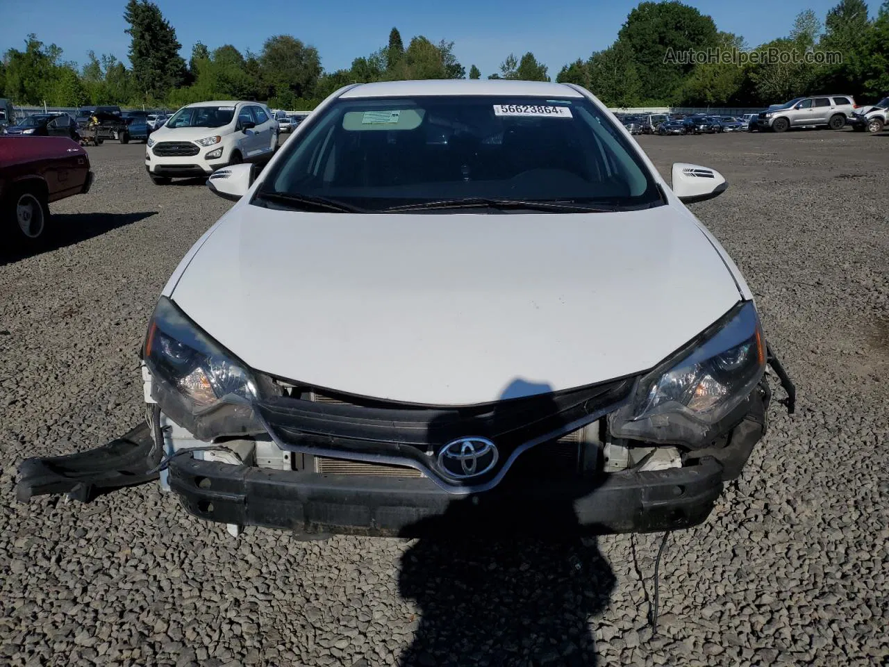 2016 Toyota Corolla L White vin: 2T1BURHE3GC636137