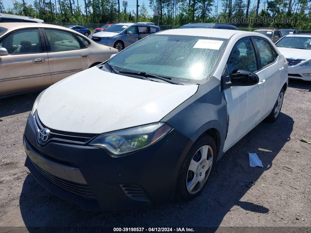 2016 Toyota Corolla Le White vin: 2T1BURHE3GC638132