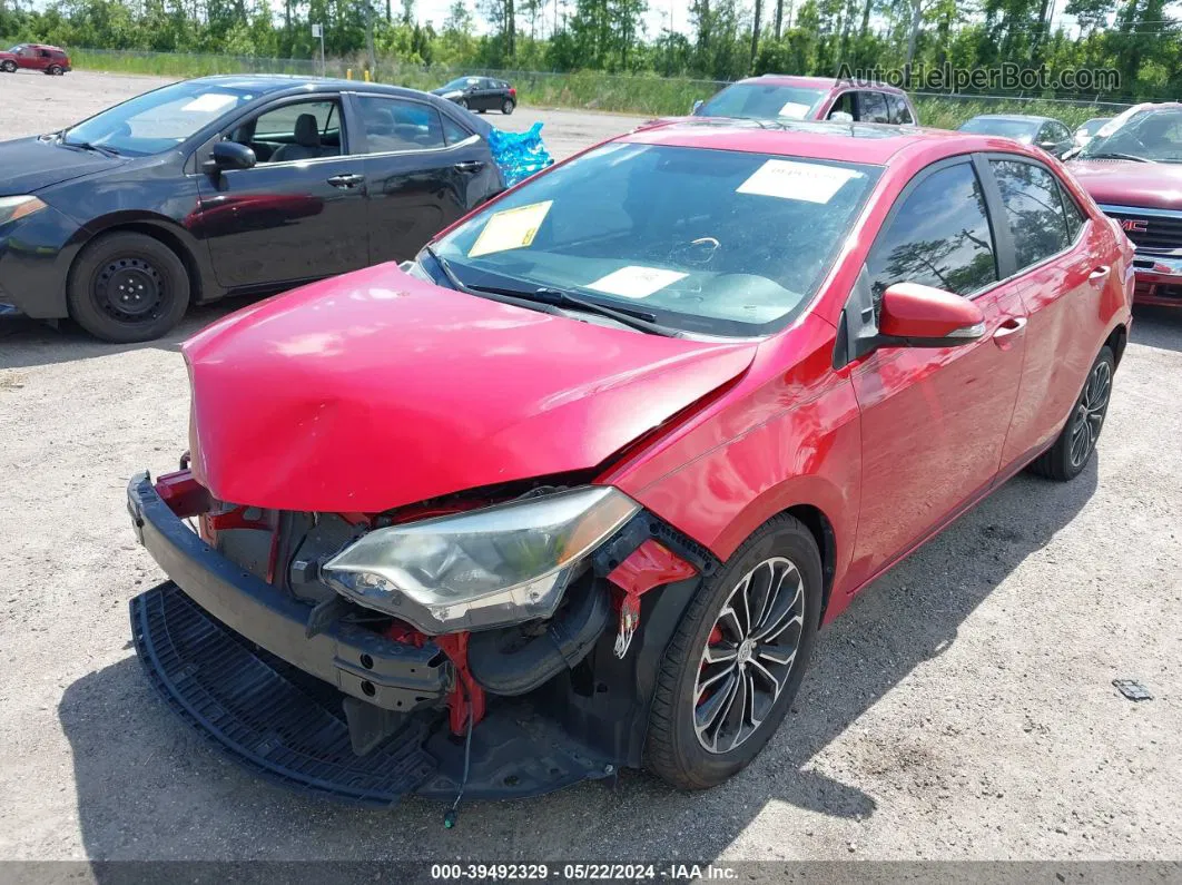 2016 Toyota Corolla S Plus Red vin: 2T1BURHE3GC674757