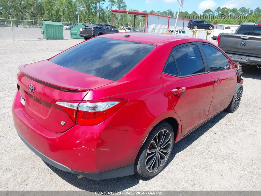 2016 Toyota Corolla S Plus Red vin: 2T1BURHE3GC674757