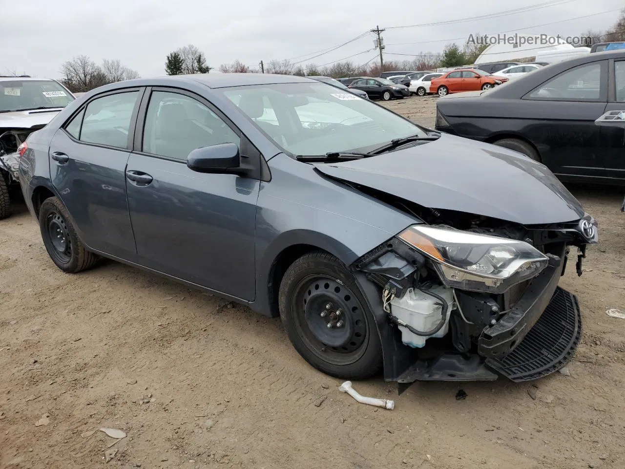 2016 Toyota Corolla L Gray vin: 2T1BURHE3GC724847