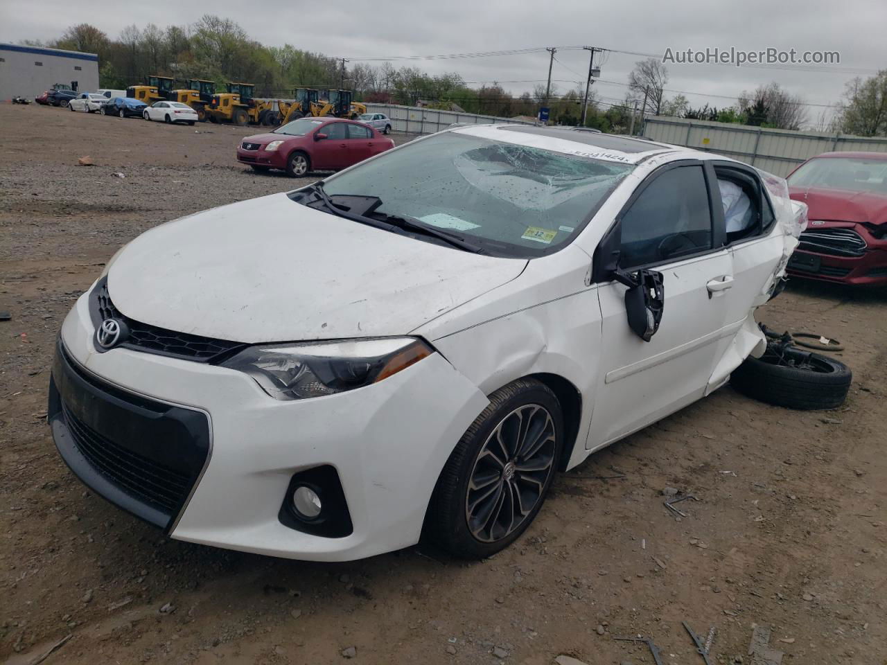 2016 Toyota Corolla L Белый vin: 2T1BURHE3GC737517