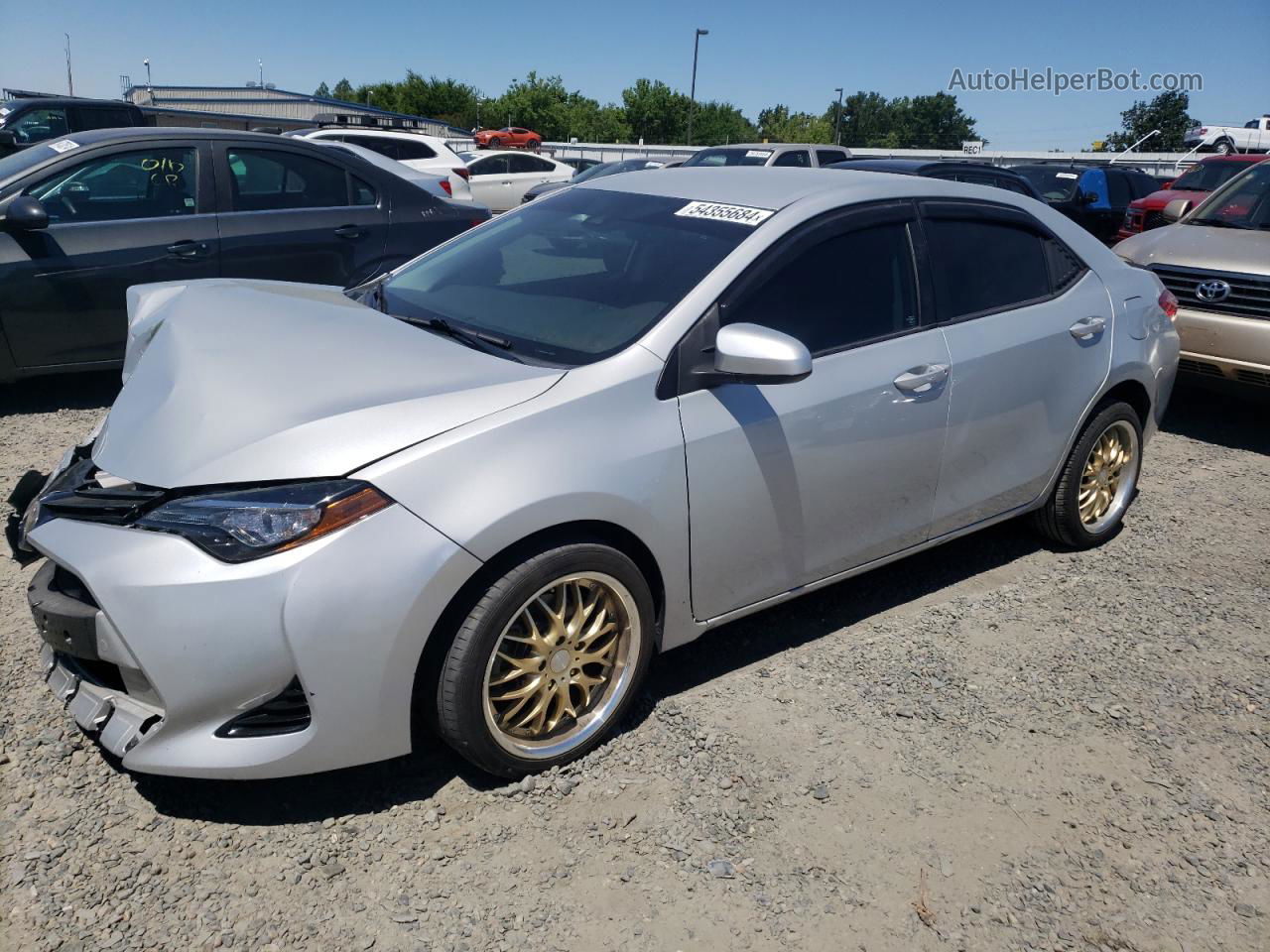 2017 Toyota Corolla L Silver vin: 2T1BURHE3HC773497