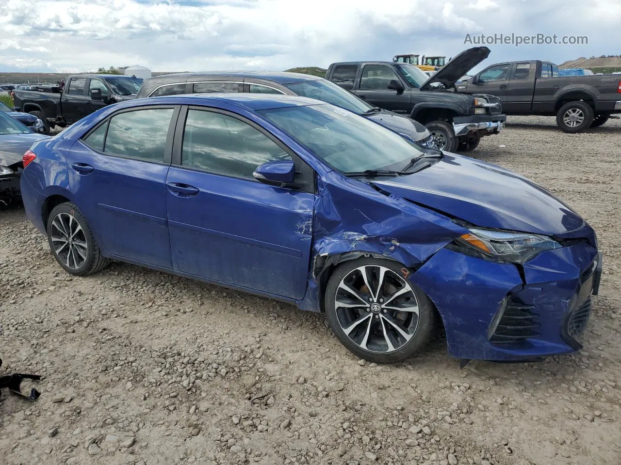 2017 Toyota Corolla L Blue vin: 2T1BURHE3HC783446