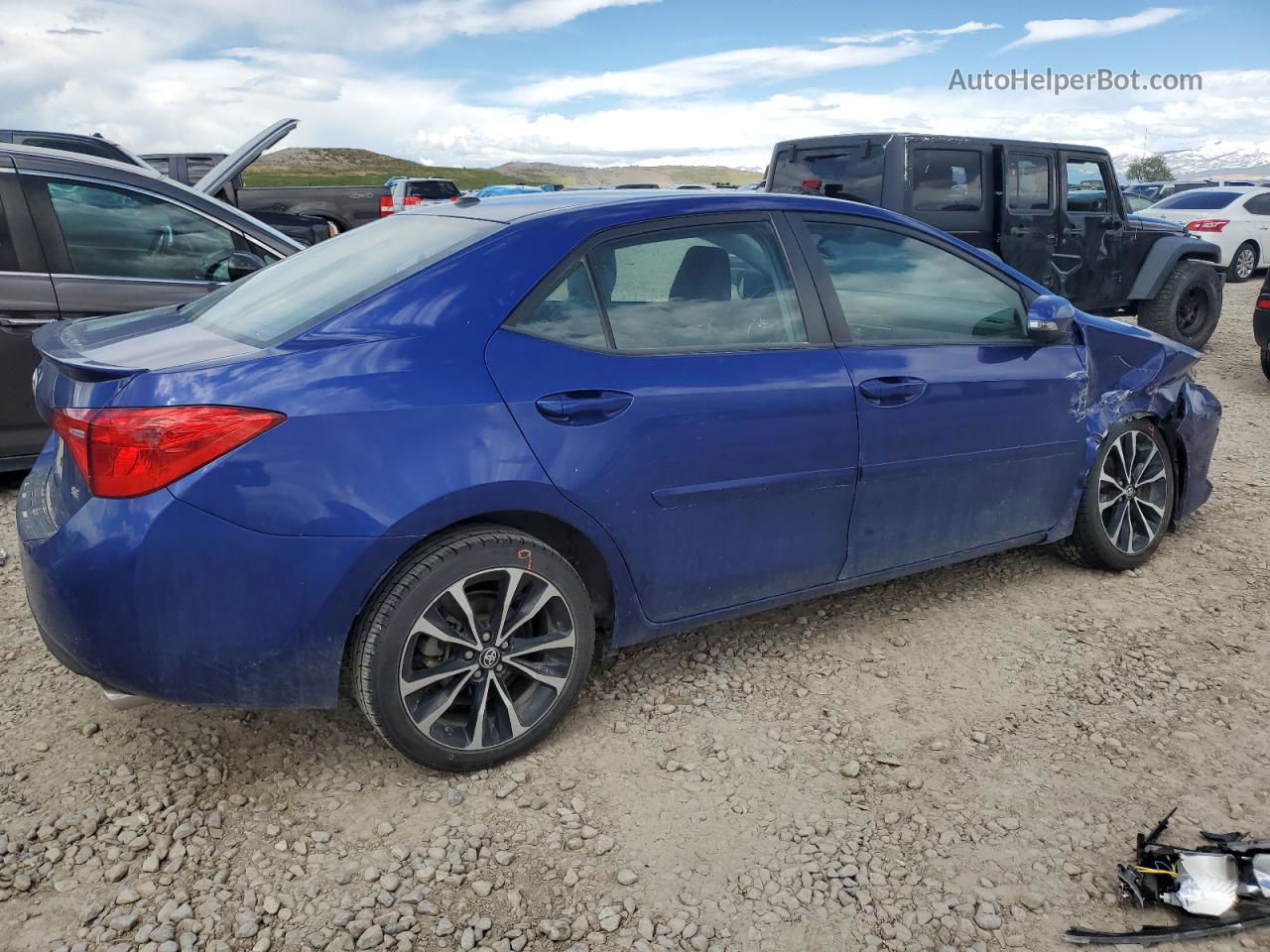 2017 Toyota Corolla L Blue vin: 2T1BURHE3HC783446