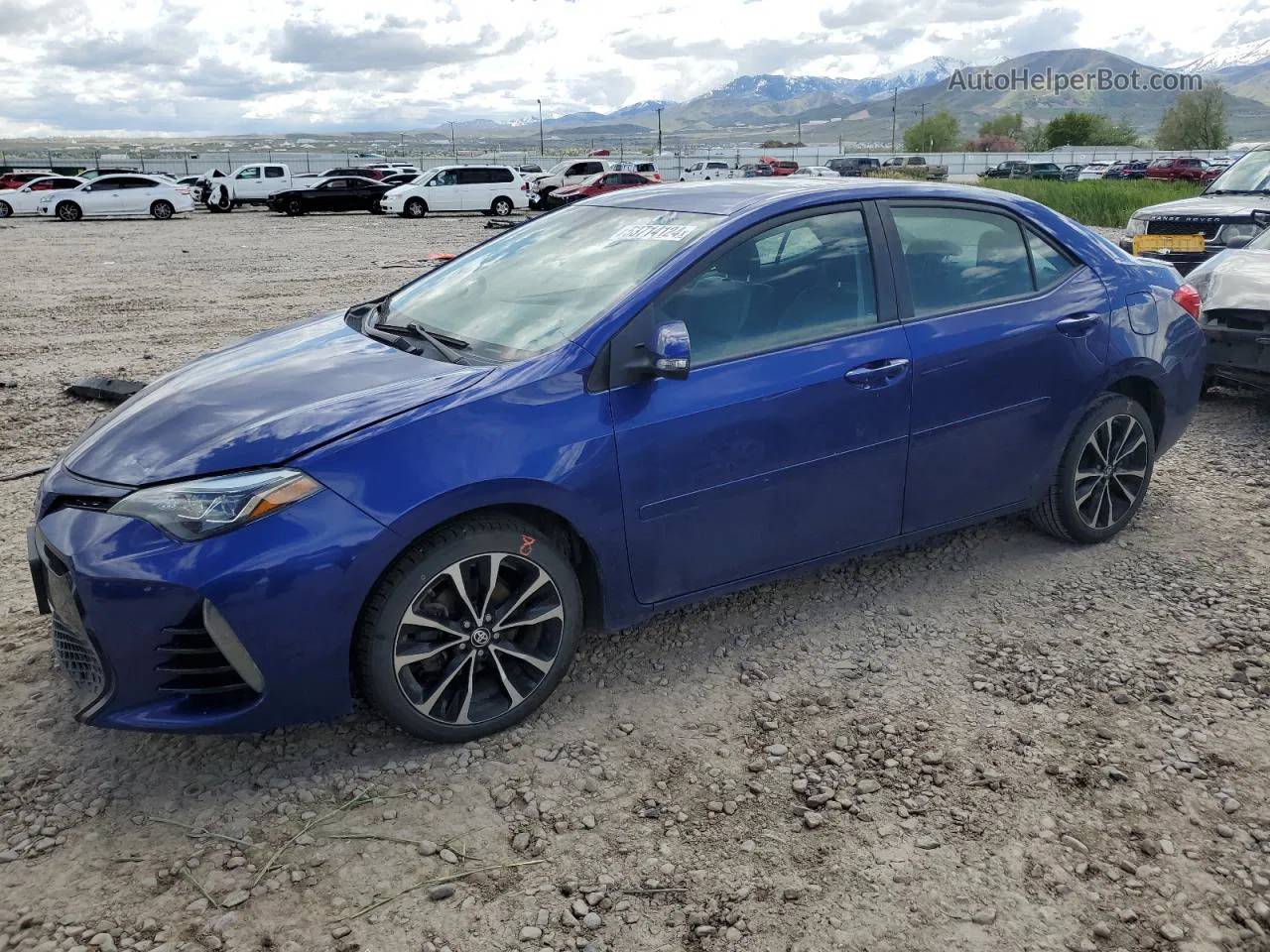 2017 Toyota Corolla L Blue vin: 2T1BURHE3HC783446